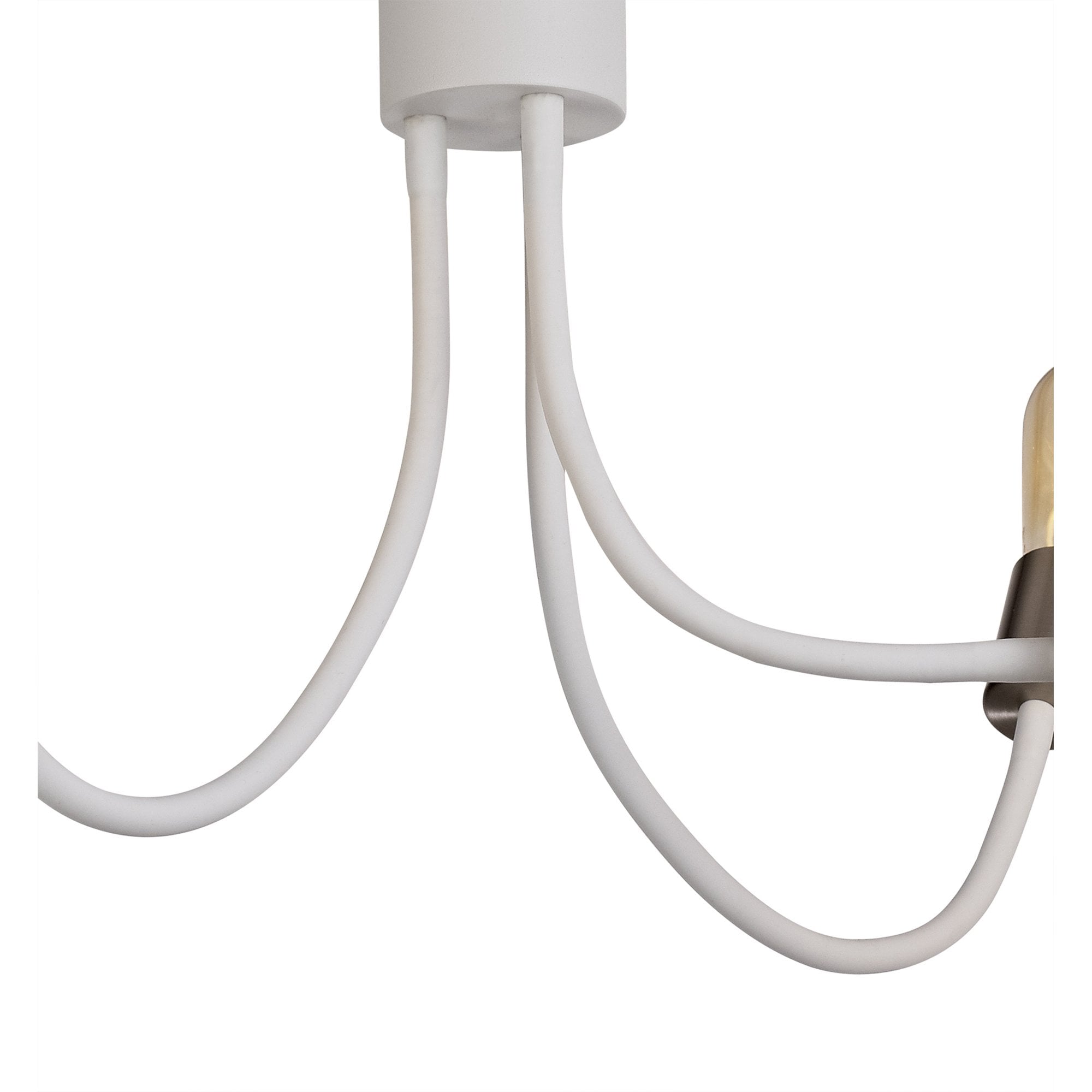 NL76529 Gino Flexible Ceiling 3 Light Satin White/Satin Nickel