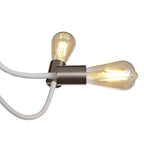 NL76529 Gino Flexible Ceiling 3 Light Satin White/Satin Nickel