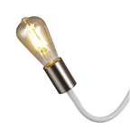 NL76529 Gino Flexible Ceiling 3 Light Satin White/Satin Nickel