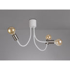 NL76529 Gino Flexible Ceiling 3 Light Satin White/Satin Nickel
