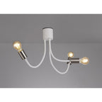 NL76529 Gino Flexible Ceiling 3 Light Satin White/Satin Nickel