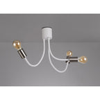 NL76529 Gino Flexible Ceiling 3 Light Satin White/Satin Nickel