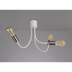 NL76529 Gino Flexible Ceiling 3 Light Satin White/Satin Nickel
