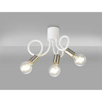 NL76529 Gino Flexible Ceiling 3 Light Satin White/Satin Nickel