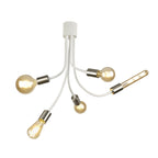 NL76539 Gino Flexible Ceiling 5 Light Satin White/Satin Nickel