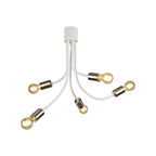 NL76539 Gino Flexible Ceiling 5 Light Satin White/Satin Nickel
