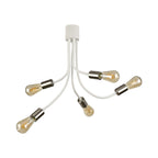 NL76539 Gino Flexible Ceiling 5 Light Satin White/Satin Nickel