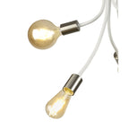NL76539 Gino Flexible Ceiling 5 Light Satin White/Satin Nickel