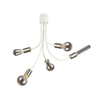 NL76539 Gino Flexible Ceiling 5 Light Satin White/Satin Nickel