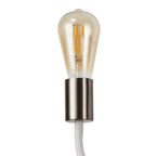 NL76549 Gino Flexible Wall Lamp 1 Light Satin White/Satin Nickel