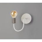 NL76549 Gino Flexible Wall Lamp 1 Light Satin White/Satin Nickel