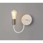 NL76549 Gino Flexible Wall Lamp 1 Light Satin White/Satin Nickel