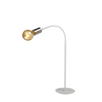 NL76559 Gino Flexible Table Lamp 1 Light Satin White/Satin Nickel