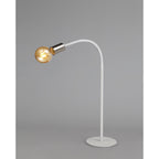 NL76559 Gino Flexible Table Lamp 1 Light Satin White/Satin Nickel