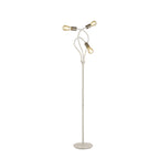 NL76569 Gino Flexible Floor Lamp 3 Light Satin White/Satin Nickel
