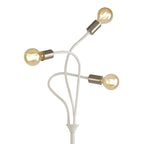 NL76569 Gino Flexible Floor Lamp 3 Light Satin White/Satin Nickel