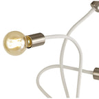 NL76569 Gino Flexible Floor Lamp 3 Light Satin White/Satin Nickel