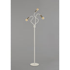 NL76569 Gino Flexible Floor Lamp 3 Light Satin White/Satin Nickel
