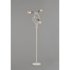 NL76569 Gino Flexible Floor Lamp 3 Light Satin White/Satin Nickel