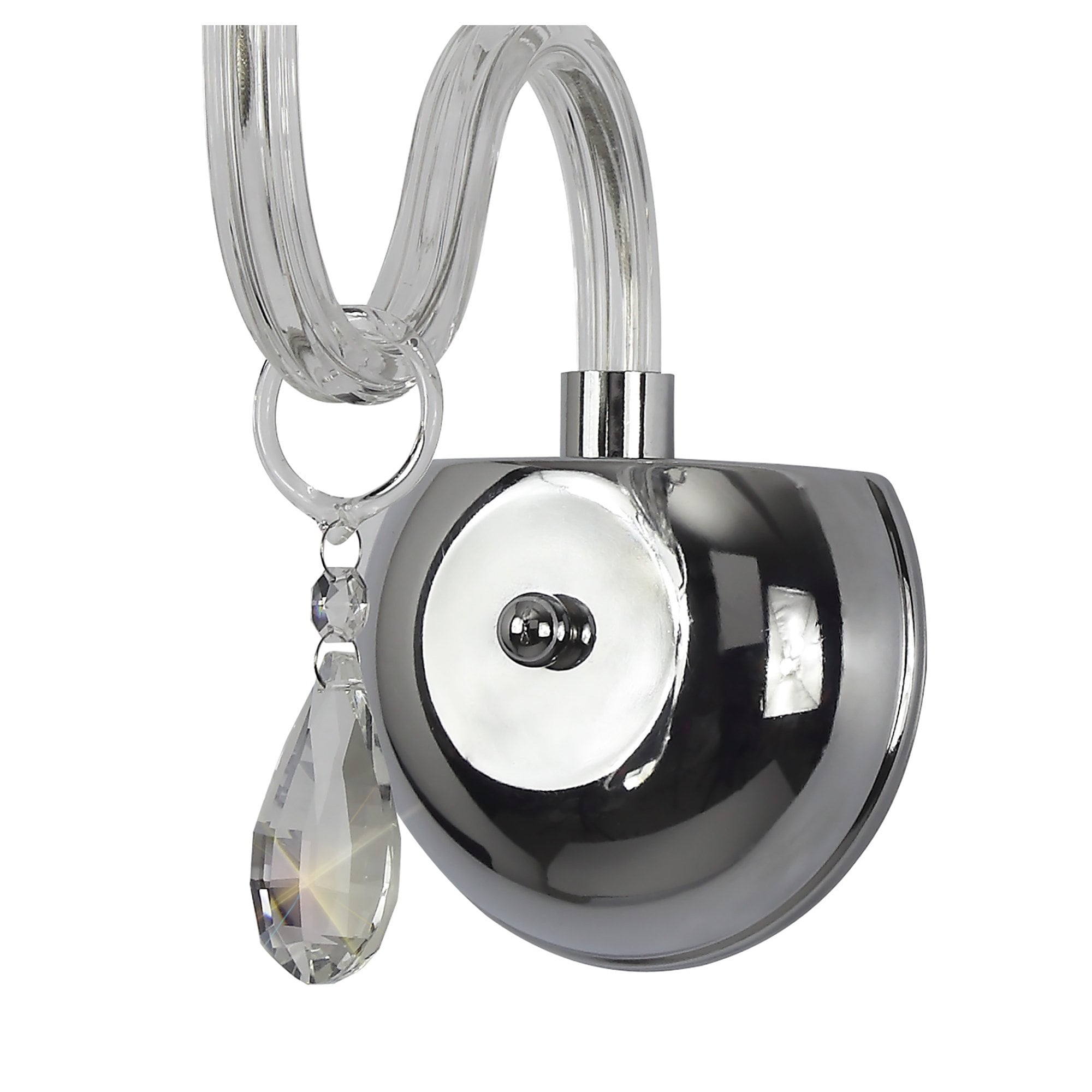 NL74179 Glastonbury Wall Lamp 1 Light Polished Chrome/Clear Glass/Crystal