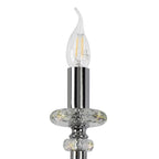 NL74179 Glastonbury Wall Lamp 1 Light Polished Chrome/Clear Glass/Crystal
