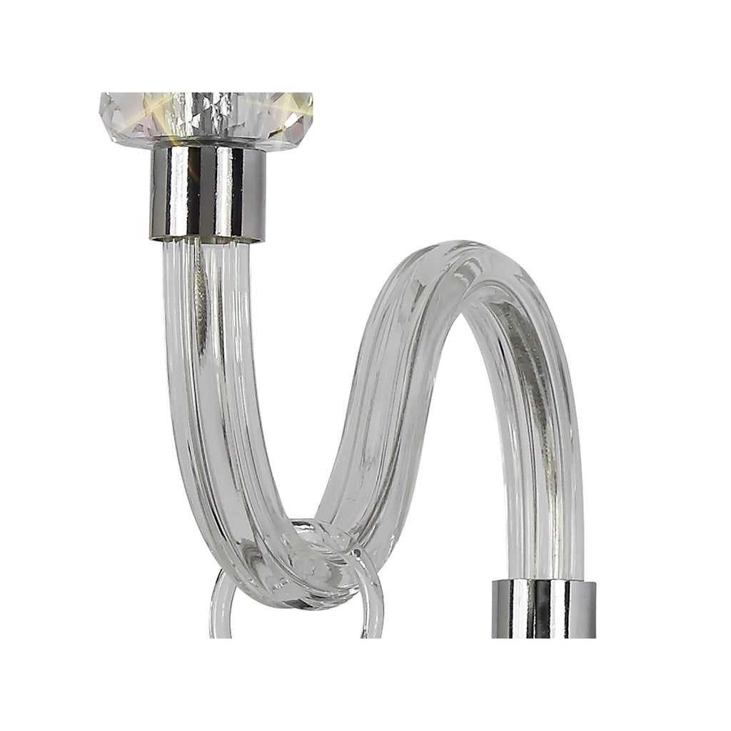 NL74179 Glastonbury Wall Lamp 1 Light Polished Chrome/Clear Glass/Crystal