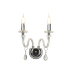 NL74189 Glastonbury Wall Lamp 2 Light Polished Chrome/Clear Glass/Crystal