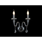 NL74189 Glastonbury Wall Lamp 2 Light Polished Chrome/Clear Glass/Crystal
