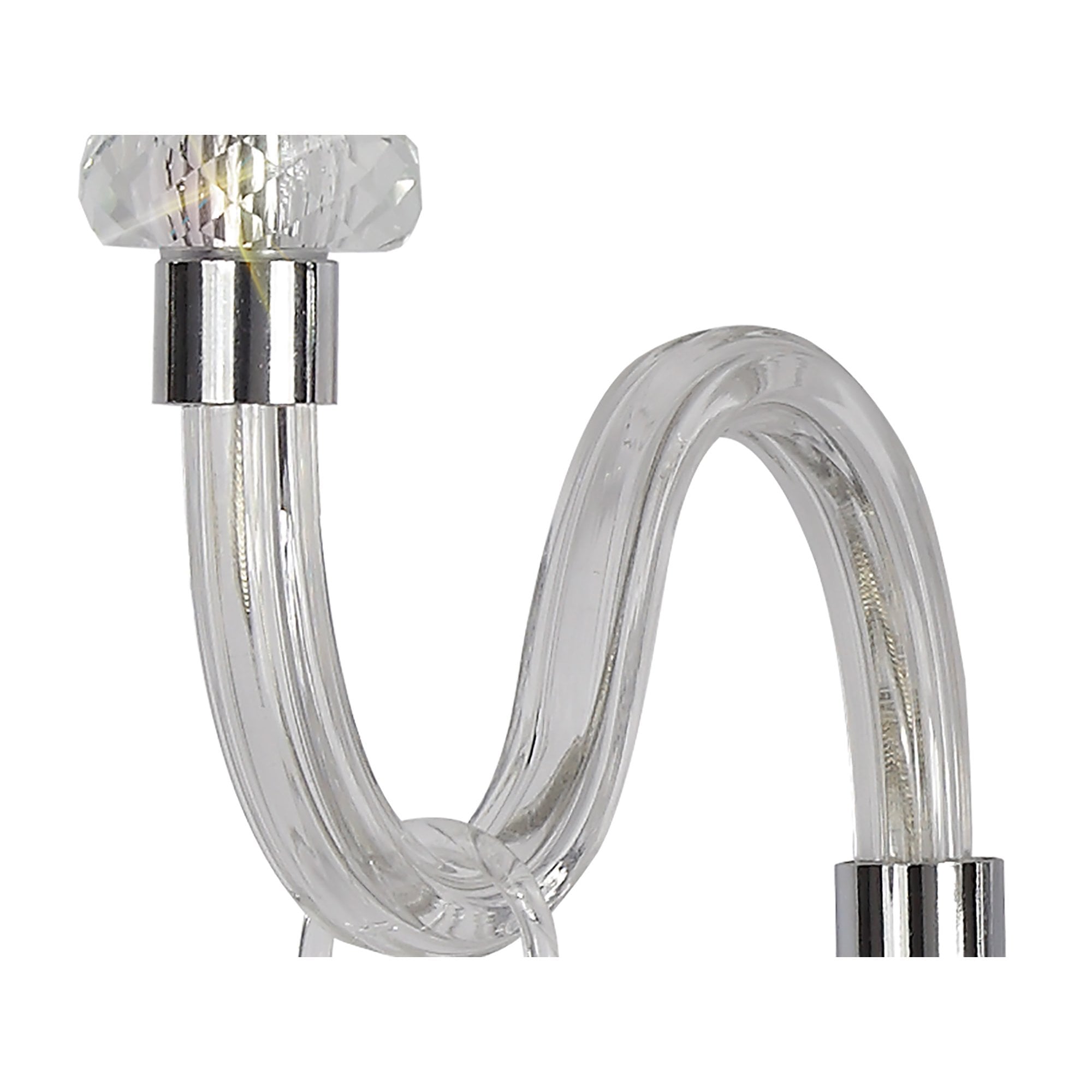 NL74189 Glastonbury Wall Lamp 2 Light Polished Chrome/Clear Glass/Crystal