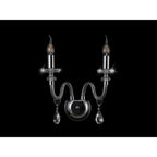 NL74189 Glastonbury Wall Lamp 2 Light Polished Chrome/Clear Glass/Crystal