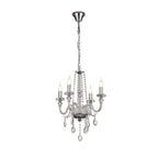 NL74199 Glastonbury Chandelier Pendant 4 Light Polished Chrome/Clear Glass/Crystal