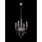 NL74199 Glastonbury Chandelier Pendant 4 Light Polished Chrome/Clear Glass/Crystal