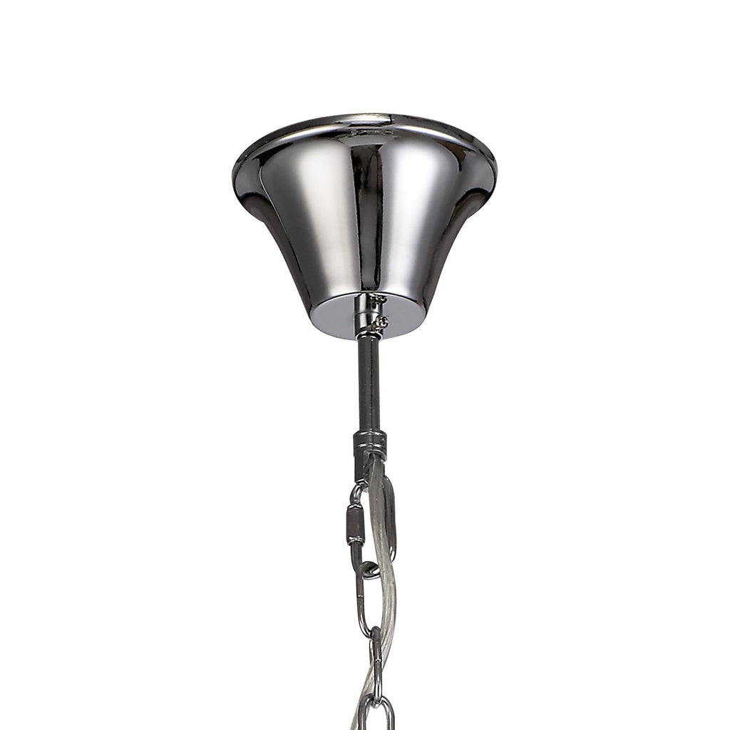 NL74199 Glastonbury Chandelier Pendant 4 Light Polished Chrome/Clear Glass/Crystal