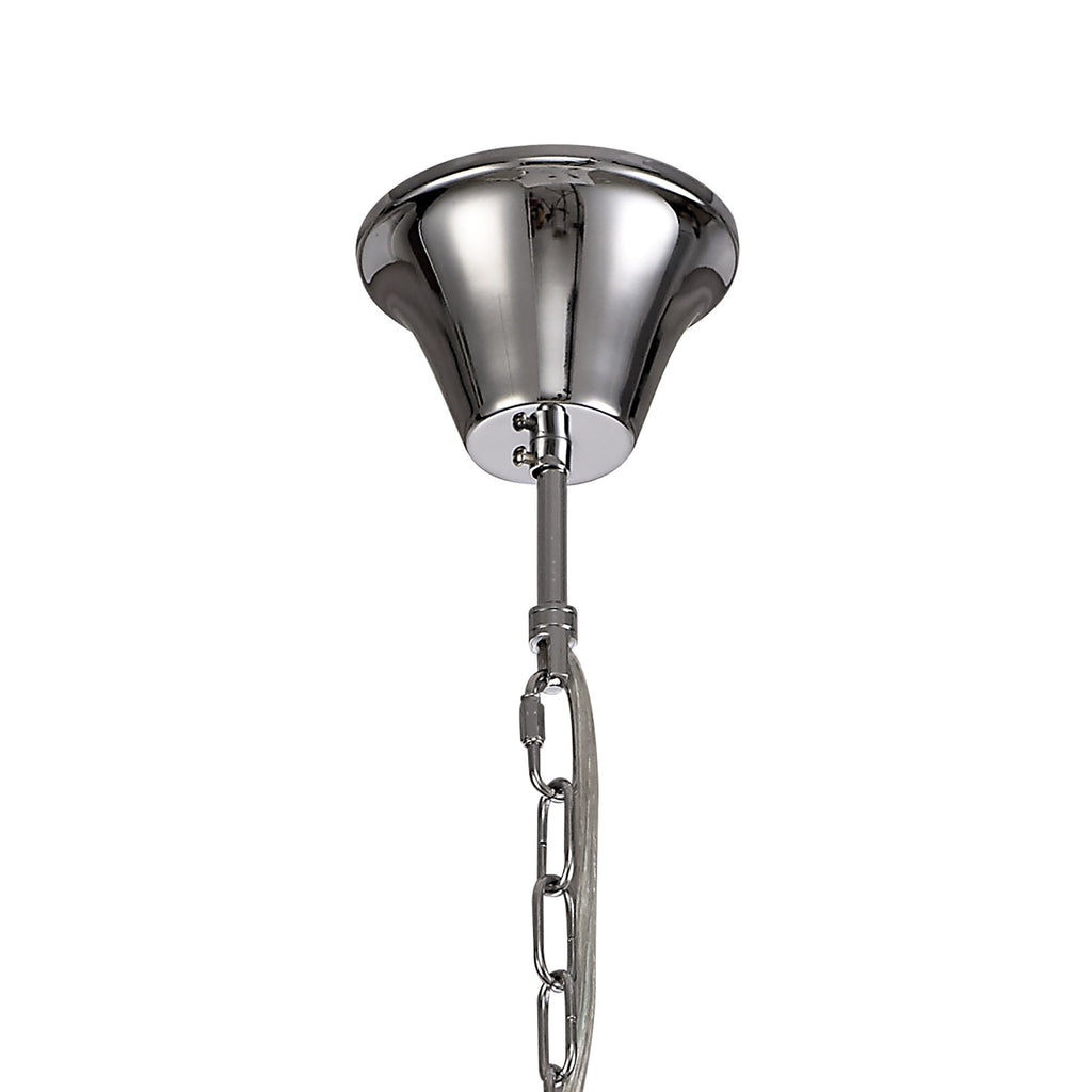 NL74209 Glastonbury Chandelier Pendant 6 Light Polished Chrome/Clear Glass/Crystal