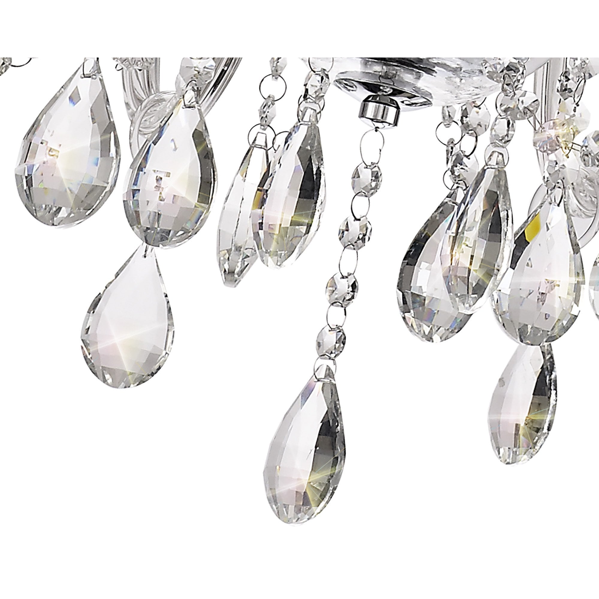 NL74209 Glastonbury Chandelier Pendant 6 Light Polished Chrome/Clear Glass/Crystal