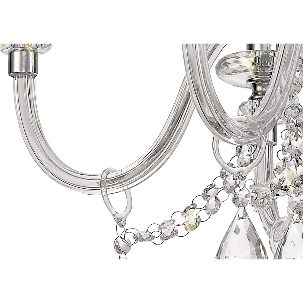 NL74209 Glastonbury Chandelier Pendant 6 Light Polished Chrome/Clear Glass/Crystal