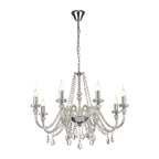 NL74219 Glastonbury Chandelier Pendant 8 Light Polished Chrome/Clear Glass/Crystal