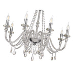 NL74219 Glastonbury Chandelier Pendant 8 Light Polished Chrome/Clear Glass/Crystal