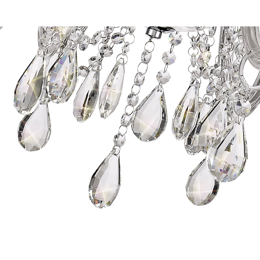 NL74219 Glastonbury Chandelier Pendant 8 Light Polished Chrome/Clear Glass/Crystal