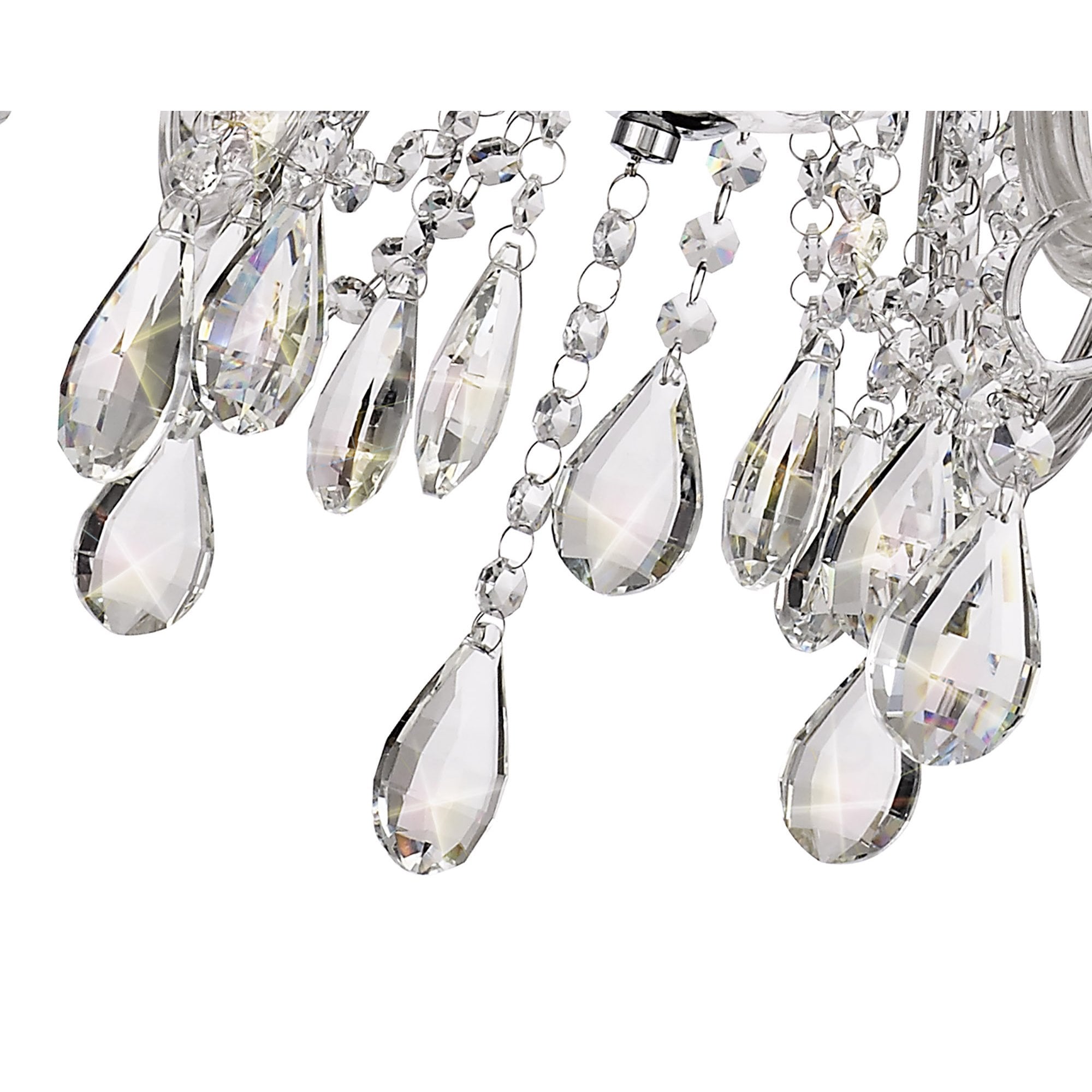 NL74219 Glastonbury Chandelier Pendant 8 Light Polished Chrome/Clear Glass/Crystal