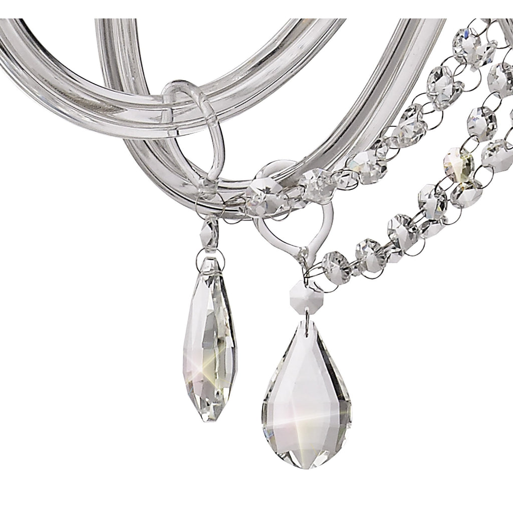 NL74219 Glastonbury Chandelier Pendant 8 Light Polished Chrome/Clear Glass/Crystal