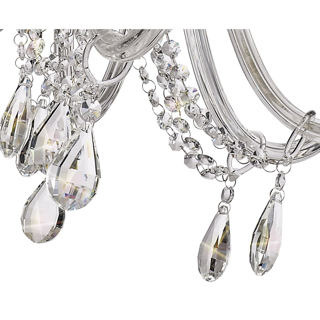 NL74219 Glastonbury Chandelier Pendant 8 Light Polished Chrome/Clear Glass/Crystal