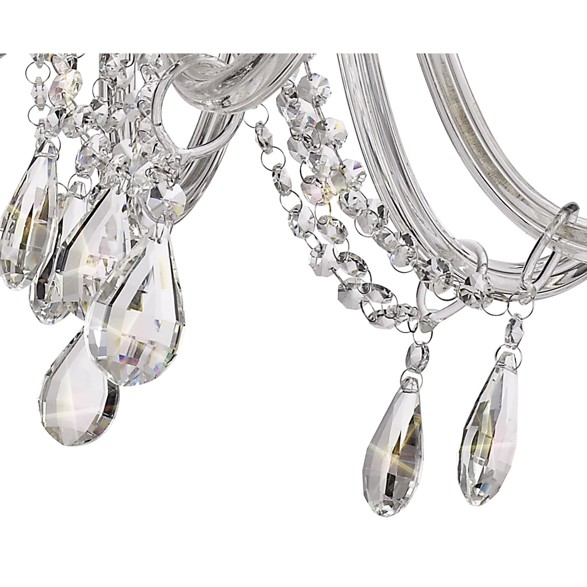 NL74219 Glastonbury Chandelier Pendant 8 Light Polished Chrome/Clear Glass/Crystal