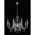 NL74219 Glastonbury Chandelier Pendant 8 Light Polished Chrome/Clear Glass/Crystal