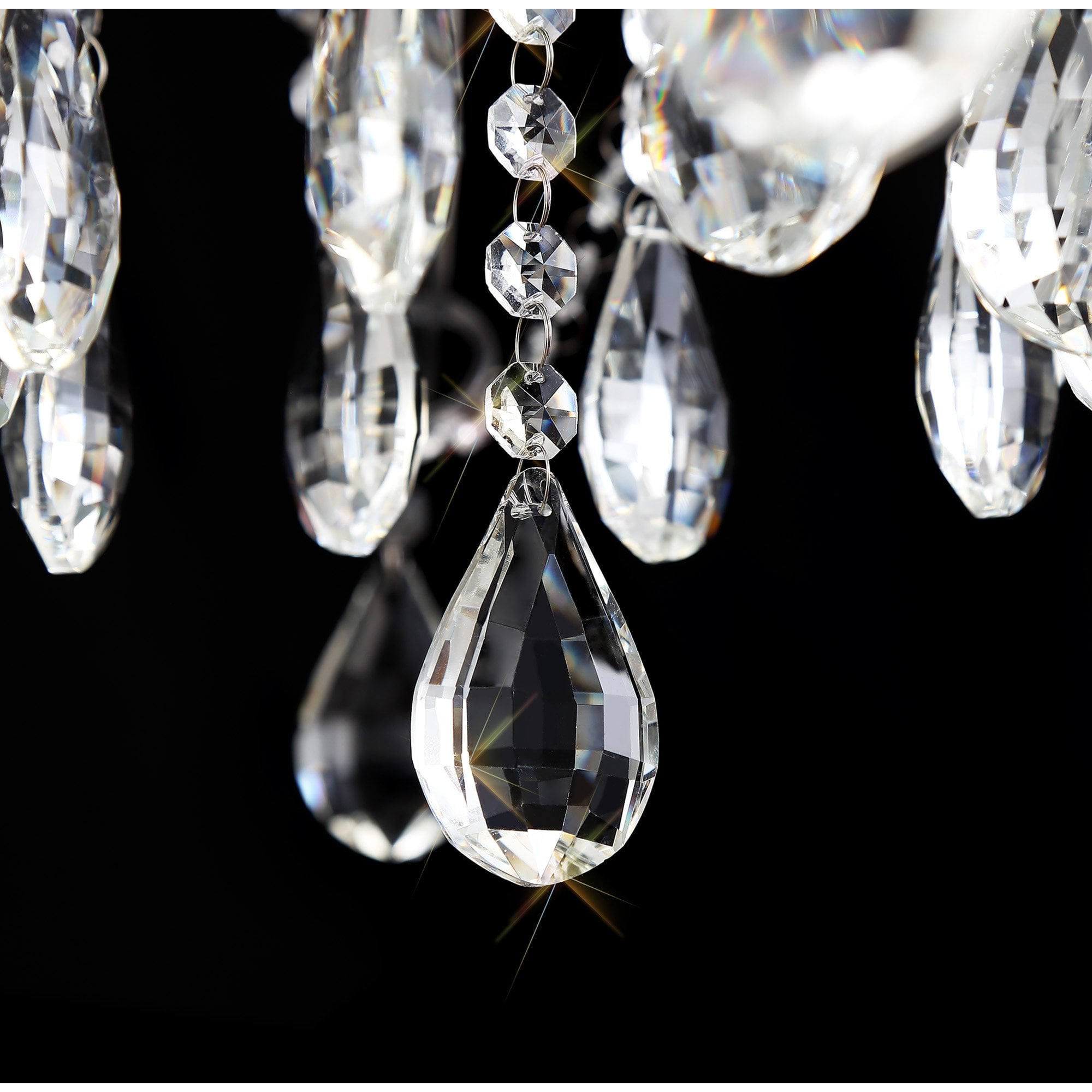 NL74219 Glastonbury Chandelier Pendant 8 Light Polished Chrome/Clear Glass/Crystal