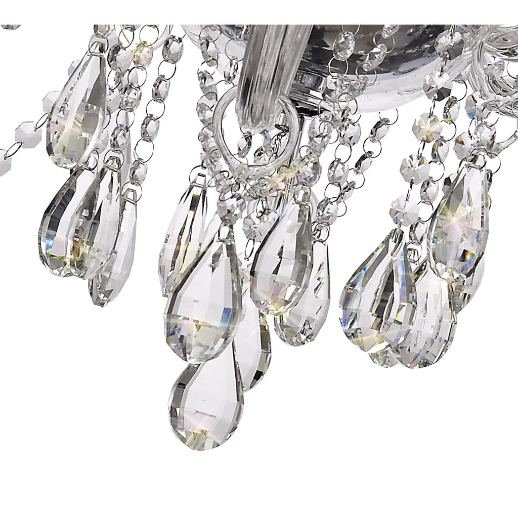 NL74229 Glastonbury Chandelier Pendant 12 Light Polished Chrome/Clear Glass/Crystal