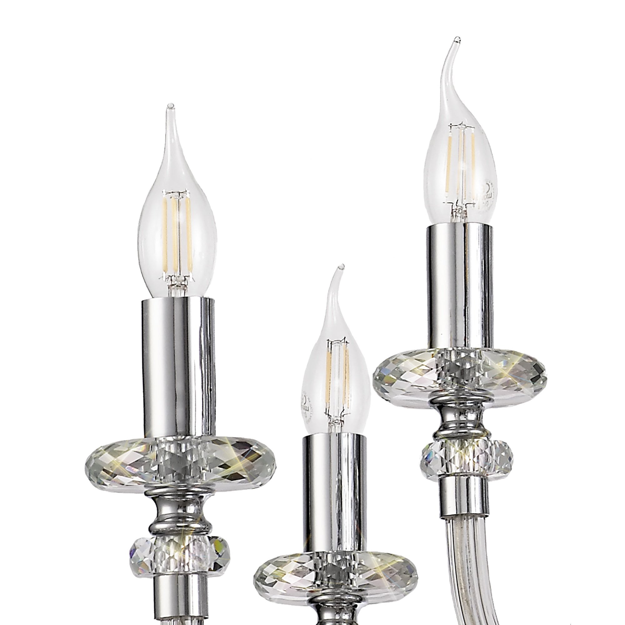 NL74229 Glastonbury Chandelier Pendant 12 Light Polished Chrome/Clear Glass/Crystal