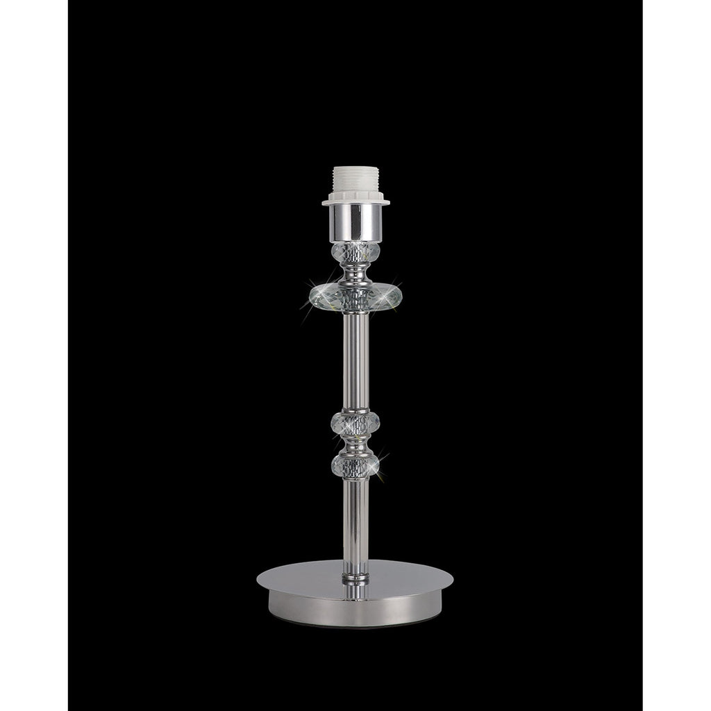 NL82569 Glastonbury Table Lamp Polished Chrome/Clear Glass/Crystal