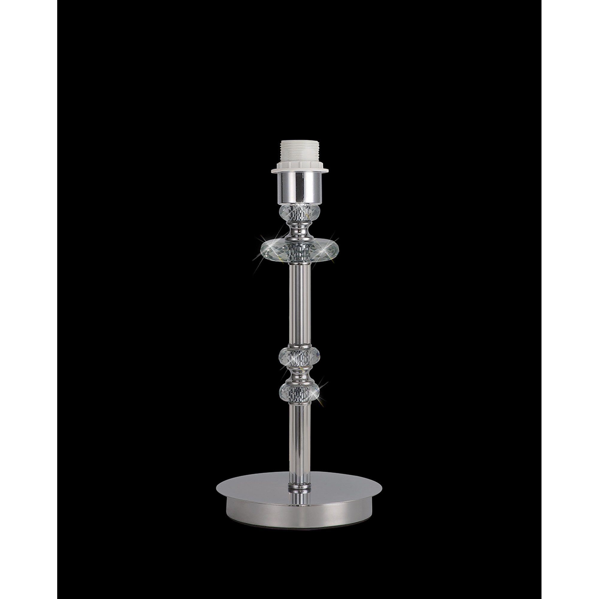 NL82569 Glastonbury Table Lamp Polished Chrome/Clear Glass/Crystal