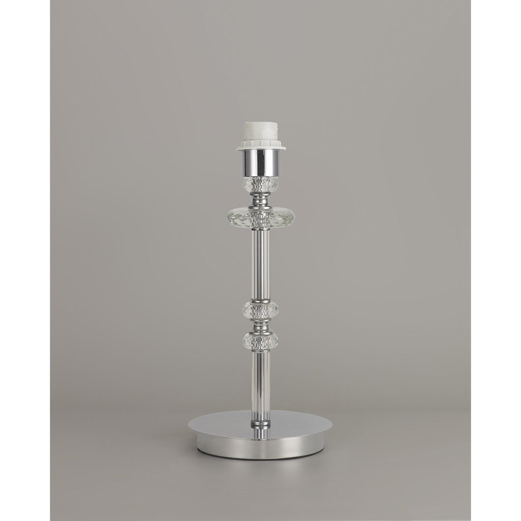 NL82569 Glastonbury Table Lamp Polished Chrome/Clear Glass/Crystal